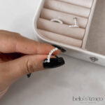 Piercing haste fixa cluster flor cravejada 15mm - Imagem 2